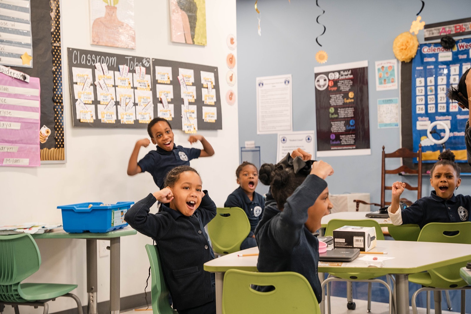 teacher in classroom with students